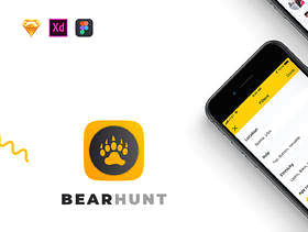 最热门的iOS约会应用程序适用于同性恋，双性恋和好奇的熊人。，BearHunt UI Kit