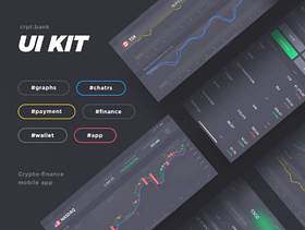 用于Sketch和Figma的Crypto Finance App，Crpt Bank iOS UI Kit