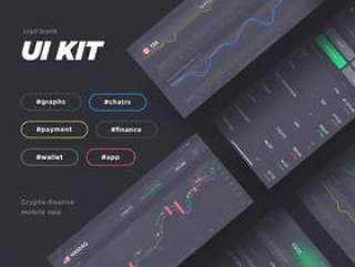 用于Sketch和Figma的Crypto Finance App，Crpt Bank iOS UI Kit