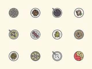 50 枚中国菜元素图标