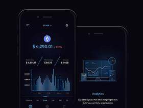 暗色调 Crypto 应用界面包