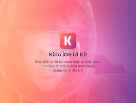 高品质的电影包，带有36个iPhone X屏幕模板。，Kino iOS UI套件