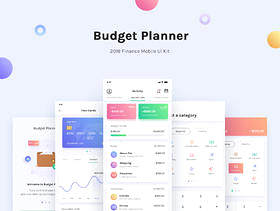 通过跟踪您的费用来查看您的资金来源！BudgetPlanner Mobile UI Kit