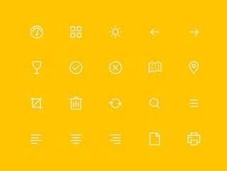 35 Thin Icons