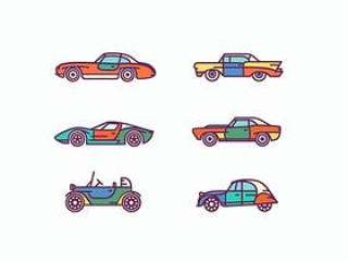 Retro Car Icons