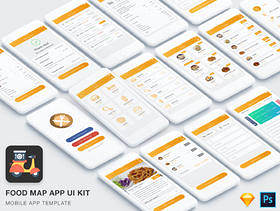 移动食品订购和交付应用程序，食品疯狂的应用程序UI工具包