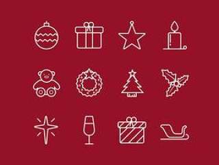 Outline Christmas Icons