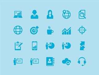 Business Train Icons