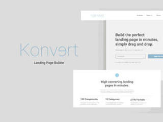 在几分钟内创建漂亮的登陆页面。，Konvert Landing Page Builder
