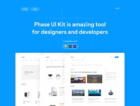 用于Sketch，Figma和Adobe XD的Web UI工具包，Phase UI Kit