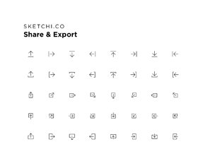 96个图标非常适合上传，下载，发送及更多！，共享和导出图标