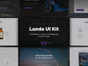 出色的单页和登陆页面，Lando UI Kit