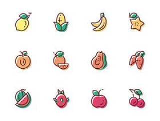 20 枚水果蔬菜图标