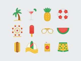 Summer Colorful Icons