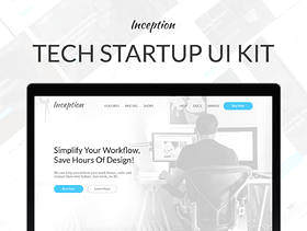 技术启动UI工具包，用于任何网站项目，Inception UI Kit