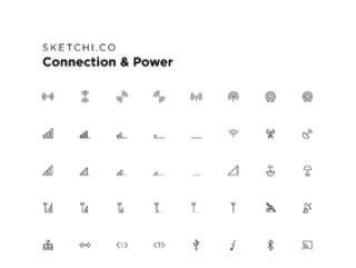 适用于互联网，WiFi，以太网等！，连接和电源图标