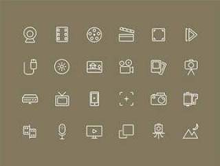 Photo & Video Icon Set