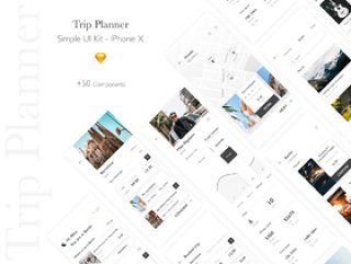 惊人的UI工具包为真正的环球旅行者创建一个应用程序！，Trip Planner App Kit