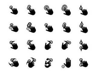 Touch Gesture Icons