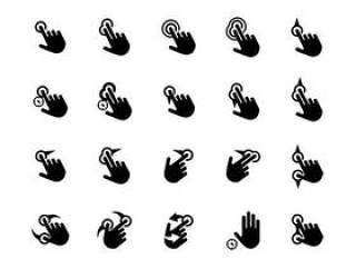 Touch Gesture Icons