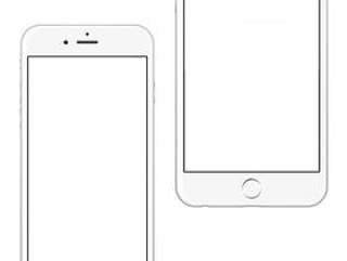 iPhone 6 & Plus Silver Mockups