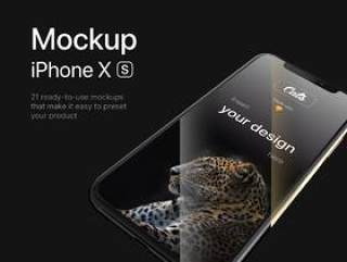 21款iPhone XS原型车的原型和完美品质。，iPhone Xs Mockups - Cheetah