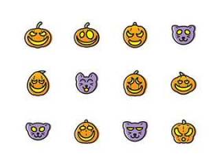 Halloween Pumpkin and Cat