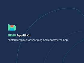 适用于Sketch。，NENO App UI Kit的30个漂亮的电子商务iOS 11移动屏幕