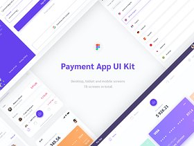 支付应用程序Web和移动UI工具包为Figma，支付应用程序Web和移动UI