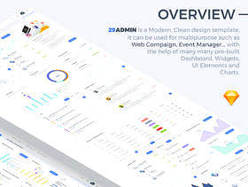 设计您的下一个仪表板。，29Admin仪表板UI工具包