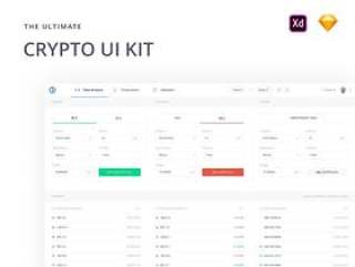 48个加密货币Web应用程序屏幕，用于Adobe XD和Sketch。，加密Web UI工具包