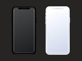 iPhone X 简约深空灰银色简约模型