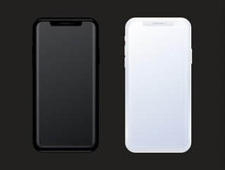 iPhone X 简约深空灰银色简约模型