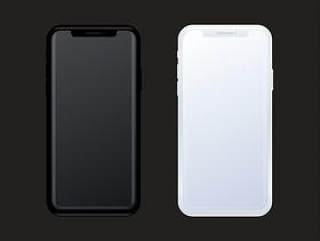 iPhone X 简约深空灰银色简约模型
