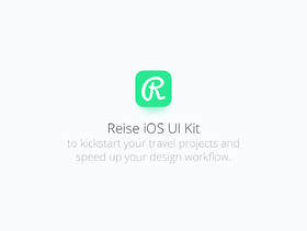 高品质的36屏幕包，以启动您的旅游项目，Reise iOS UI Kit
