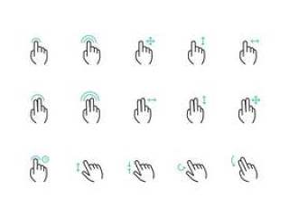 54 Gesture Icons