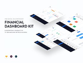 财务和银行仪表板Web App UI工具包，财务仪表板UI工具包