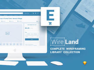 适用于电子商务的大规模线框库集合，适用于电子商务的Wireland