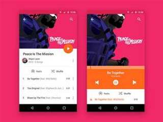 Material Music Player UI