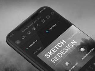 Sketch iPhone X 暗色界面概念设计