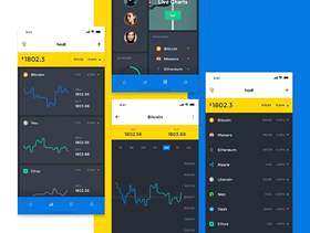 15用于Sketch的屏幕iPhone X加密货币UI工具包。，Hodl UI Kit v1