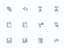 40 枚文本编辑器元素图标