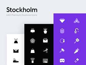 640矢量双色调图标的iOS，Android和Web。，斯德哥尔摩高级图标