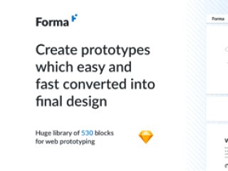 用于Sketch，Forma线框套件的大量530个web线框布局
