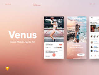 Venus Social Mobile UI Kit，Venus Social Mobile UI Kit