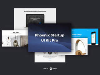 准备使用HTML5组件的大量收藏，Phoenix Startup UI Kit Pro