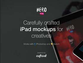7精心打造的高品质iPad模型，适用于广告素材。，HERO iPad Mockups
