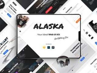 UI Kit由7种流行类别中的180多张优雅卡片组成！，Alaska UI Kit