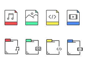 8 枚文档类型图标