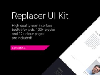 Web Design，Replacer UI Kit的最终草图UI工具包